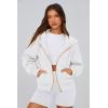 imagePRETTYGARDEN Hoodies for Women Sweatshirt Zip Up Hoodie Fall Fashion 2025 Trendy Long Sleeve Jackets Winter Clothing OutfitsWhite