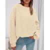 imagePRETTYGARDEN Sweatshirts for Women Oversized Crewneck Fleece Pullover Long Sleeve Tops Comfy 2025 Fall Winter Fashion OutfitsBeige