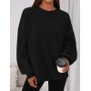 imagePRETTYGARDEN Sweatshirts for Women Oversized Crewneck Fleece Pullover Long Sleeve Tops Comfy 2025 Fall Winter Fashion OutfitsBlack