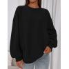 imagePRETTYGARDEN Sweatshirts for Women Oversized Crewneck Fleece Pullover Long Sleeve Tops Comfy 2025 Fall Winter Fashion OutfitsBlack