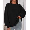 imagePRETTYGARDEN Sweatshirts for Women Oversized Crewneck Fleece Pullover Long Sleeve Tops Comfy 2025 Fall Winter Fashion OutfitsBlack