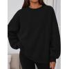 imagePRETTYGARDEN Sweatshirts for Women Oversized Crewneck Fleece Pullover Long Sleeve Tops Comfy 2025 Fall Winter Fashion OutfitsBlack