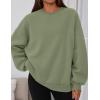 imagePRETTYGARDEN Sweatshirts for Women Oversized Crewneck Fleece Pullover Long Sleeve Tops Comfy 2025 Fall Winter Fashion OutfitsForest Green