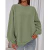 imagePRETTYGARDEN Sweatshirts for Women Oversized Crewneck Fleece Pullover Long Sleeve Tops Comfy 2025 Fall Winter Fashion OutfitsForest Green