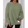 imagePRETTYGARDEN Sweatshirts for Women Oversized Crewneck Fleece Pullover Long Sleeve Tops Comfy 2025 Fall Winter Fashion OutfitsForest Green