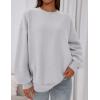 imagePRETTYGARDEN Sweatshirts for Women Oversized Crewneck Fleece Pullover Long Sleeve Tops Comfy 2025 Fall Winter Fashion OutfitsGrey