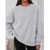 imagePRETTYGARDEN Sweatshirts for Women Oversized Crewneck Fleece Pullover Long Sleeve Tops Comfy 2025 Fall Winter Fashion OutfitsGrey