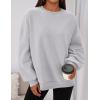 imagePRETTYGARDEN Sweatshirts for Women Oversized Crewneck Fleece Pullover Long Sleeve Tops Comfy 2025 Fall Winter Fashion OutfitsGrey