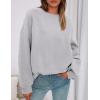 imagePRETTYGARDEN Sweatshirts for Women Oversized Crewneck Fleece Pullover Long Sleeve Tops Comfy 2025 Fall Winter Fashion OutfitsGrey