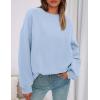 imagePRETTYGARDEN Sweatshirts for Women Oversized Crewneck Fleece Pullover Long Sleeve Tops Comfy 2025 Fall Winter Fashion OutfitsLight Blue
