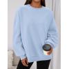 imagePRETTYGARDEN Sweatshirts for Women Oversized Crewneck Fleece Pullover Long Sleeve Tops Comfy 2025 Fall Winter Fashion OutfitsLight Blue