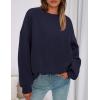 imagePRETTYGARDEN Sweatshirts for Women Oversized Crewneck Fleece Pullover Long Sleeve Tops Comfy 2025 Fall Winter Fashion OutfitsNavy Blue