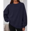imagePRETTYGARDEN Sweatshirts for Women Oversized Crewneck Fleece Pullover Long Sleeve Tops Comfy 2025 Fall Winter Fashion OutfitsNavy Blue
