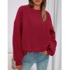 imagePRETTYGARDEN Sweatshirts for Women Oversized Crewneck Fleece Pullover Long Sleeve Tops Comfy 2025 Fall Winter Fashion OutfitsRed
