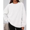 imagePRETTYGARDEN Sweatshirts for Women Oversized Crewneck Fleece Pullover Long Sleeve Tops Comfy 2025 Fall Winter Fashion OutfitsWhite
