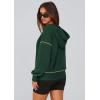 imagePRETTYGARDEN Womens 2025 Fall Hooded Sweatshirts Long Sleeve Half Zip Cropped Hoodies Pullover Winter Fashion ClothesDark Green