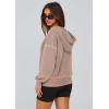imagePRETTYGARDEN Womens 2025 Fall Hooded Sweatshirts Long Sleeve Half Zip Cropped Hoodies Pullover Winter Fashion ClothesKhaki