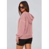 imagePRETTYGARDEN Womens 2025 Fall Hooded Sweatshirts Long Sleeve Half Zip Cropped Hoodies Pullover Winter Fashion ClothesPink