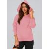 imagePRETTYGARDEN Womens 2025 Fall Hooded Sweatshirts Long Sleeve Half Zip Cropped Hoodies Pullover Winter Fashion ClothesStyle 2pink