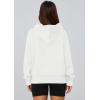imagePRETTYGARDEN Womens 2025 Fall Hooded Sweatshirts Long Sleeve Half Zip Cropped Hoodies Pullover Winter Fashion ClothesStyle 2white