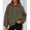 imagePRETTYGARDEN Womens 2025 Oversized Hoodies Sweatshirt Long Sleeve Loose Fit Going Out Tops Trendy Casual Fall Fashion OutfitsArmy Green