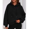 imagePRETTYGARDEN Womens 2025 Oversized Hoodies Sweatshirt Long Sleeve Loose Fit Going Out Tops Trendy Casual Fall Fashion OutfitsBlack