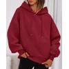 imagePRETTYGARDEN Womens 2025 Oversized Hoodies Sweatshirt Long Sleeve Loose Fit Going Out Tops Trendy Casual Fall Fashion OutfitsBurgundy
