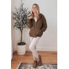 imagePRETTYGARDEN Womens 2025 Zip Up Y2K Hoodies Casual Long Sleeve Sweatshirts Fall Spring Track Jackets with PocketsBrown