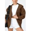 imagePRETTYGARDEN Womens 2025 Zip Up Y2K Hoodies Casual Long Sleeve Sweatshirts Fall Spring Track Jackets with PocketsBrown