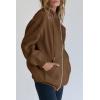 imagePRETTYGARDEN Womens 2025 Zip Up Y2K Hoodies Casual Long Sleeve Sweatshirts Fall Spring Track Jackets with PocketsBrown