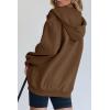 imagePRETTYGARDEN Womens 2025 Zip Up Y2K Hoodies Casual Long Sleeve Sweatshirts Fall Spring Track Jackets with PocketsBrown