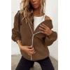 imagePRETTYGARDEN Womens 2025 Zip Up Y2K Hoodies Casual Long Sleeve Sweatshirts Fall Spring Track Jackets with PocketsBrown