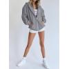 imagePRETTYGARDEN Womens 2025 Zip Up Y2K Hoodies Casual Long Sleeve Sweatshirts Fall Spring Track Jackets with PocketsDark Grey