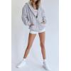 imagePRETTYGARDEN Womens 2025 Zip Up Y2K Hoodies Casual Long Sleeve Sweatshirts Fall Spring Track Jackets with PocketsGrey