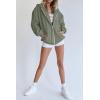 imagePRETTYGARDEN Womens 2025 Zip Up Y2K Hoodies Casual Long Sleeve Sweatshirts Fall Spring Track Jackets with PocketsGrey Green