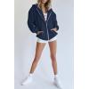 imagePRETTYGARDEN Womens 2025 Zip Up Y2K Hoodies Casual Long Sleeve Sweatshirts Fall Spring Track Jackets with PocketsNavy