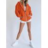 imagePRETTYGARDEN Womens 2025 Zip Up Y2K Hoodies Casual Long Sleeve Sweatshirts Fall Spring Track Jackets with PocketsOrange