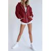 imagePRETTYGARDEN Womens 2025 Zip Up Y2K Hoodies Casual Long Sleeve Sweatshirts Fall Spring Track Jackets with PocketsRed