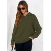 imagePRETTYGARDEN Womens Oversized Hoodie Sweatshirts 2025 Fall Casual Ruched Long Sleeve Hooded Pullover Y2K Tops Trendy ClothesArmy Green