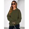 imagePRETTYGARDEN Womens Oversized Hoodie Sweatshirts 2025 Fall Casual Ruched Long Sleeve Hooded Pullover Y2K Tops Trendy ClothesArmy Green