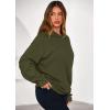 imagePRETTYGARDEN Womens Oversized Hoodie Sweatshirts 2025 Fall Casual Ruched Long Sleeve Hooded Pullover Y2K Tops Trendy ClothesArmy Green