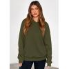 imagePRETTYGARDEN Womens Oversized Hoodie Sweatshirts 2025 Fall Casual Ruched Long Sleeve Hooded Pullover Y2K Tops Trendy ClothesArmy Green