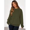 imagePRETTYGARDEN Womens Oversized Hoodie Sweatshirts 2025 Fall Casual Ruched Long Sleeve Hooded Pullover Y2K Tops Trendy ClothesArmy Green