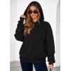 imagePRETTYGARDEN Womens Oversized Hoodie Sweatshirts 2025 Fall Casual Ruched Long Sleeve Hooded Pullover Y2K Tops Trendy ClothesBlack