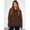 imagePRETTYGARDEN Womens Oversized Hoodie Sweatshirts 2025 Fall Casual Ruched Long Sleeve Hooded Pullover Y2K Tops Trendy ClothesBrown