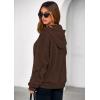 imagePRETTYGARDEN Womens Oversized Hoodie Sweatshirts 2025 Fall Casual Ruched Long Sleeve Hooded Pullover Y2K Tops Trendy ClothesBrown