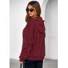 imagePRETTYGARDEN Womens Oversized Hoodie Sweatshirts 2025 Fall Casual Ruched Long Sleeve Hooded Pullover Y2K Tops Trendy ClothesBurgundy