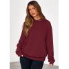imagePRETTYGARDEN Womens Oversized Hoodie Sweatshirts 2025 Fall Casual Ruched Long Sleeve Hooded Pullover Y2K Tops Trendy ClothesBurgundy