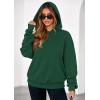 imagePRETTYGARDEN Womens Oversized Hoodie Sweatshirts 2025 Fall Casual Ruched Long Sleeve Hooded Pullover Y2K Tops Trendy ClothesDark Green