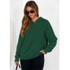 imagePRETTYGARDEN Womens Oversized Hoodie Sweatshirts 2025 Fall Casual Ruched Long Sleeve Hooded Pullover Y2K Tops Trendy ClothesDark Green
